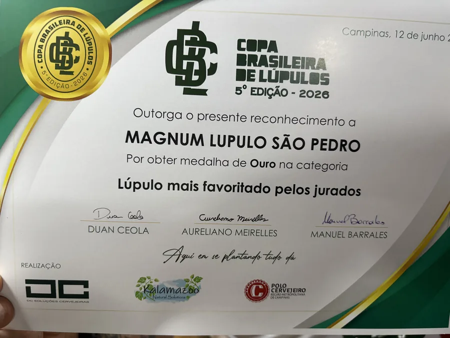 Certificado de ouro de lúpulo mais favoritado pelos jurados, Copa Brasileira de Lúpulos 2026